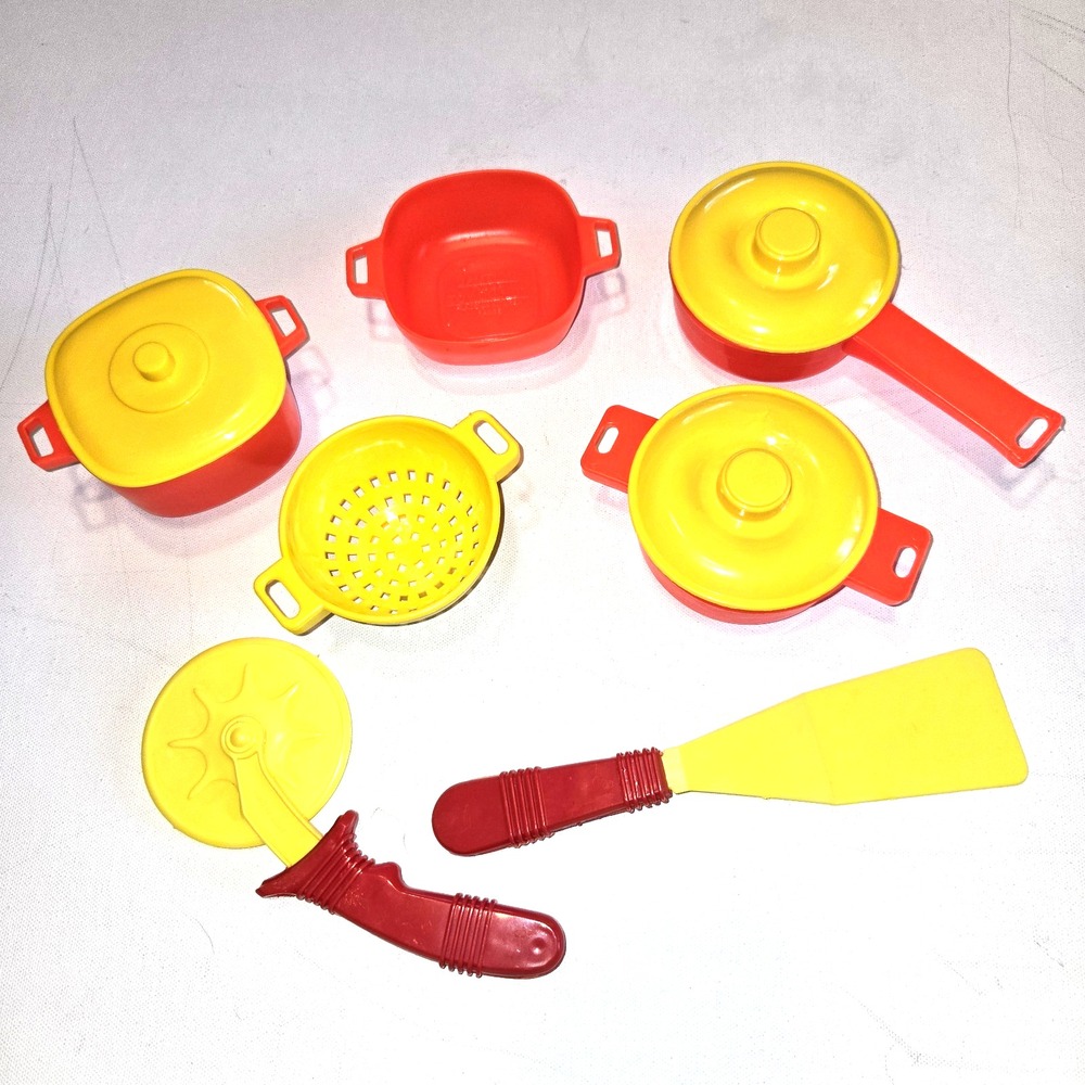 Play Plastic Mini‎ Kitchen Pots and Pans Utencils 10 Pieces